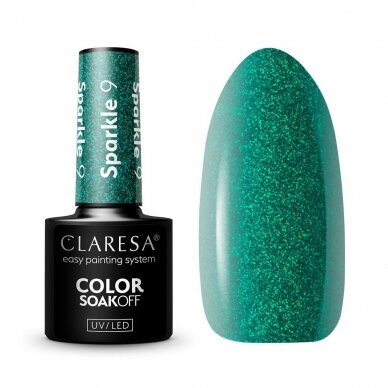 CLARESA long lasting hybrid gel polish SPARKLE 9, 5 g.