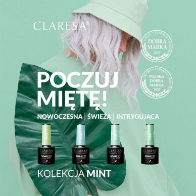 CLARESA стойкий гибридный гель лак для ногтей MINT 1, 5g. 2