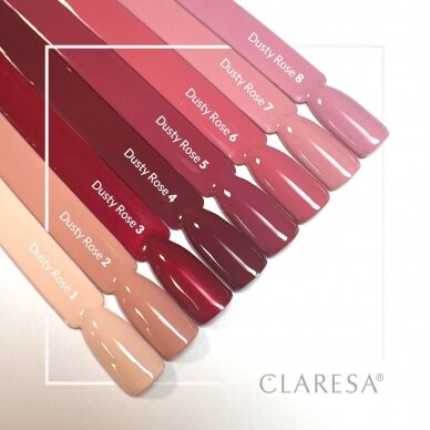 CLARESA ilgalaikis hibridinis nagų lakas DUSTY ROSE 1, 5 g. 1