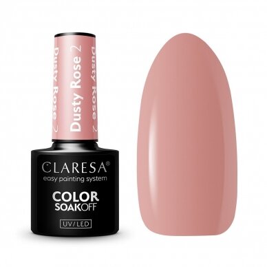 CLARESA long lasting hybrid gel polish DUSTY ROSE 2, 5g.