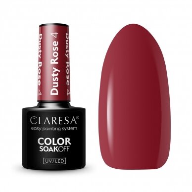 CLARESA long lasting hybrid gel polish DUSTY ROSE 4, 5g.