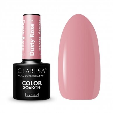 CLARESA long lasting hybrid gel polish  DUSTY ROSE 7, 5g.