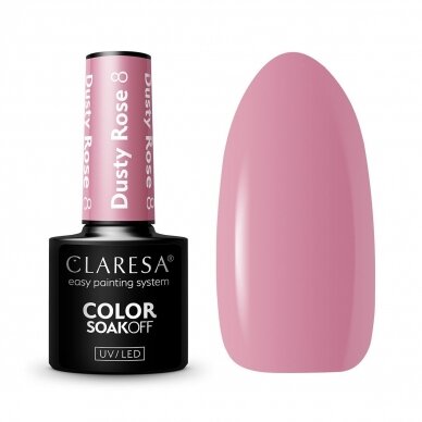 CLARESA long lasting hybrid gel polish DUSTY ROSE 8, 5g