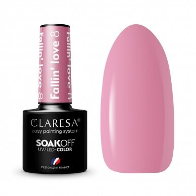 CLARESA long lasting hybrid gel polish FALLIN"LOVE 8, 5g.