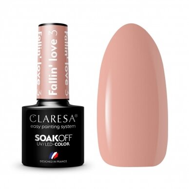 CLARESA long lasting hybrid gel polish FALLIN"LOVE 3, 5g.