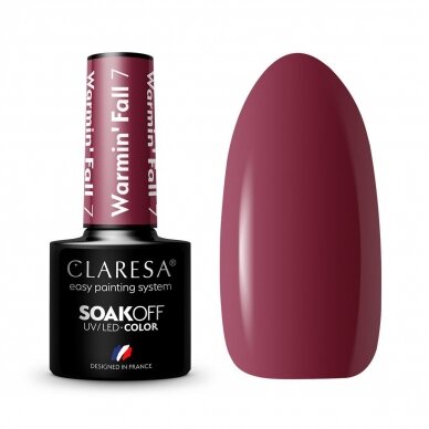 CLARESA long lasting hybrid gel polish WARMIN"FALL 7, 5g.