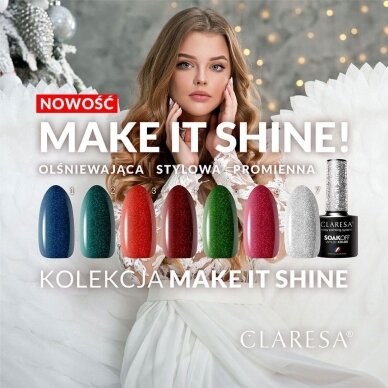 CLARESA стойкий гибридный гель лак для ногтей Make It Shine! 1, 5g. 2