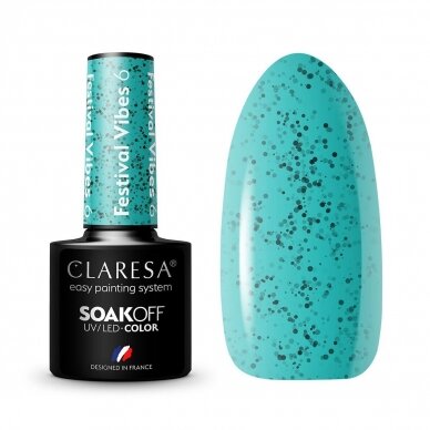 CLARESA long lasting hybrid gel polish FESTIVAL VIBES 6, 5g.