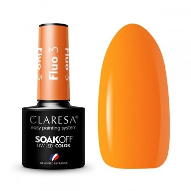 CLARESA long lasting hybrid gel polish FLUO 3, 5g.