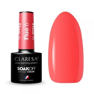 CLARESA long lasting hybrid gel polish FLUO 6, 5g.