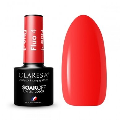 CLARESA long lasting hybrid gel polish FLUO 4, 5g.