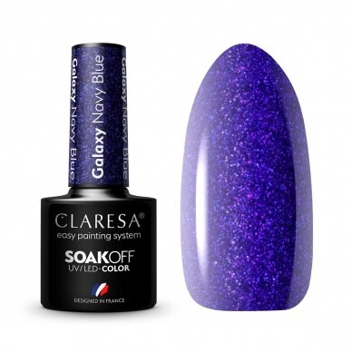 CLARESA long lasting hybrid gel polish Galaxy Navy Blue, 5g.