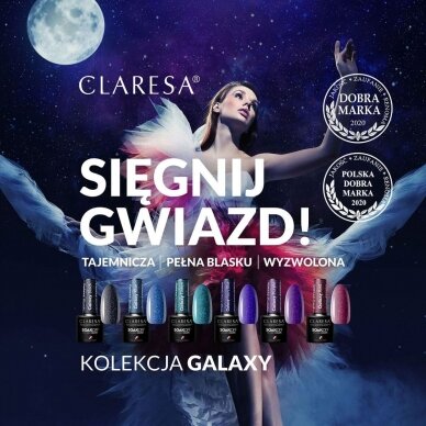 CLARESA стойкий гибридный гель лак для ногтей Galaxy Navy Blue, 5g. 3