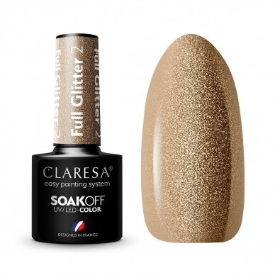 CLARESA long lasting hybrid gel polish FULL GLITTER 2, 5g.