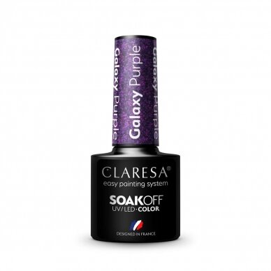 CLARESA long lasting hybrid gel polish Galaxy Purple, 5g. 2