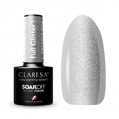 CLARESA long lasting hybrid gel polish FULL GLITTER 1, 5g.