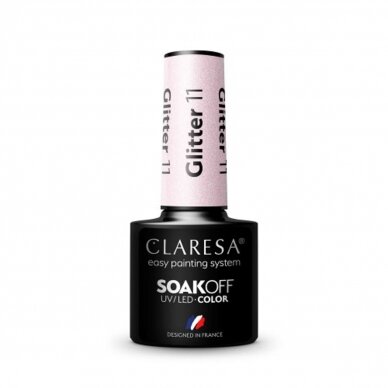 CLARESA long lasting hybrid gel polish GLITTER 11, 5g.