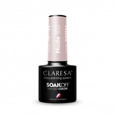 CLARESA long lasting hybrid gel polish NUDE 102, 5g. 2