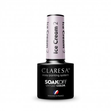 CLARESA long lasting hybrid gel polish Ice cream 2, 5g. 2