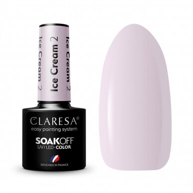 CLARESA long lasting hybrid gel polish Ice cream 2, 5g.