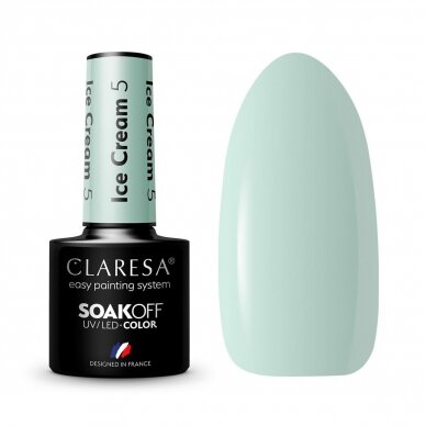 CLARESA long lasting hybrid gel polish Ice cream 5, 5g.