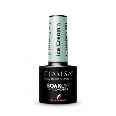 CLARESA long lasting hybrid gel polish Ice cream 5, 5g. 2