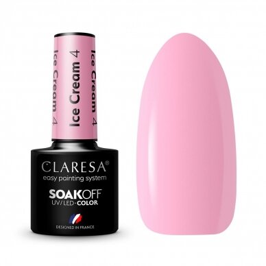 CLARESA long lasting hybrid gel polish Ice cream 4, 5g.