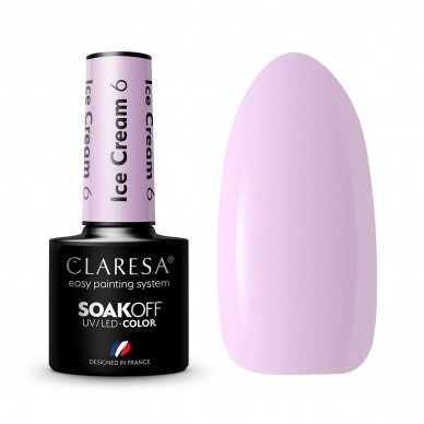 CLARESA long lasting hybrid gel polish Ice cream 6, 5g.