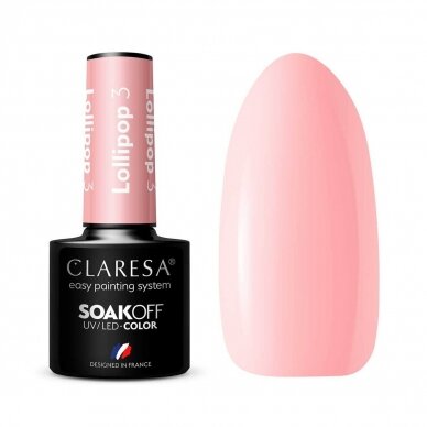 CLARESA long lasting hybrid gel polish LOLLIPOP 3, 5g.