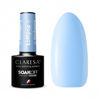 CLARESA long lasting hybrid gel polish LOLLIPOP 6, 5g.