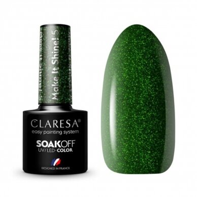 CLARESA long lasting hybrid gel polish Make It Shine! 5, 5g.