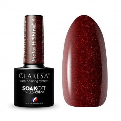 CLARESA long lasting hybrid gel polish Make It Shine! 4, 5g.