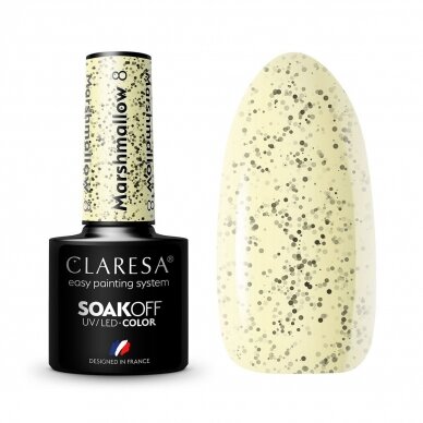 CLARESA long lasting hybrid gel polish MARSHMALLOW 8, 5g.