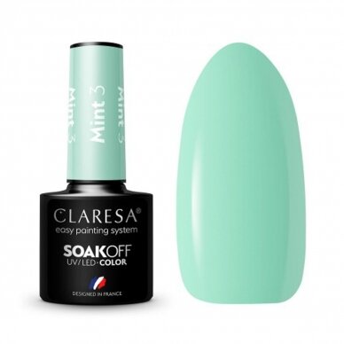 CLARESA long lasting hybrid gel polish MINT 3, 5g.