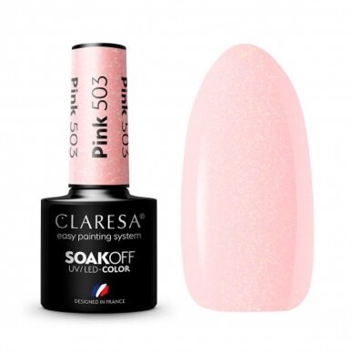 CLARESA long lasting hybrid gel polish PINK 503, 5g.