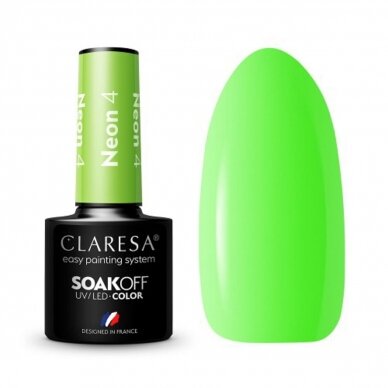 CLARESA long lasting hybrid gel polish NEON 4, 5g.