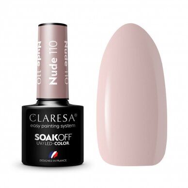 CLARESA long lasting hybrid gel polish NUDE 110, 5g.