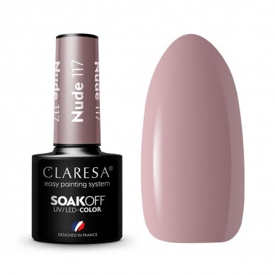 CLARESA long lasting hybrid gel polish NUDE 117, 5g.