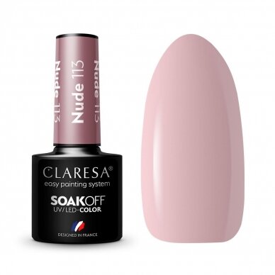 CLARESA long lasting hybrid gel polish NUDE 113, 5 g.