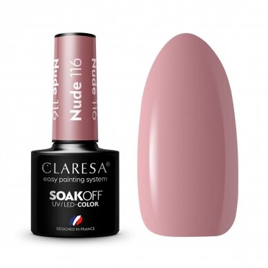 CLARESA long lasting hybrid gel polish NUDE 116, 5g.