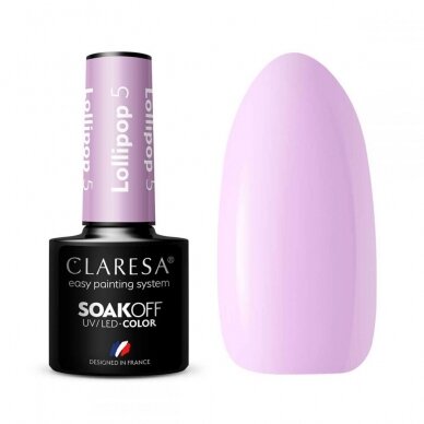 CLARESA long lasting hybrid gel polish LOLLIPOP 5, 5g.