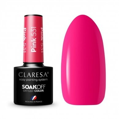 CLARESA long lasting hybrid gel polish PINK 531, 5g.