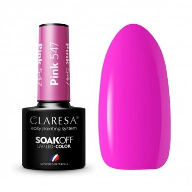 CLARESA long lasting hybrid gel polish PINK 547, 5g.