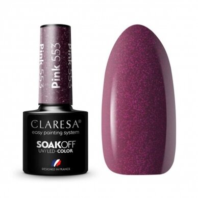 CLARESA long lasting hybrid gel polish PINK 553, 5g.