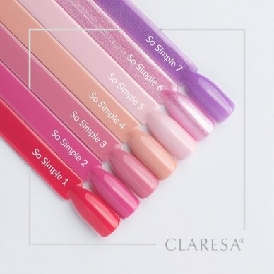 Стойкий гибридный лак для ногтей CLARESA PINK SO SIMPLE 2, 5г. 2