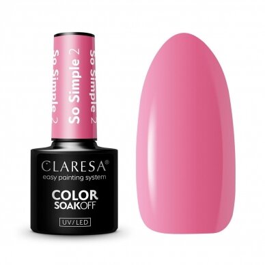 Стойкий гибридный лак для ногтей CLARESA PINK SO SIMPLE 2, 5г.