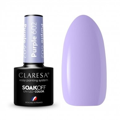 CLARESA long lasting hybrid gel polish PURPLE 602, 5g.