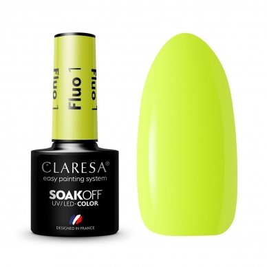 CLARESA long lasting hybrid gel polish FLUO 1, 5g.