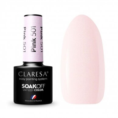 CLARESA long lasting hybrid gel polish PINK 501, 5g.