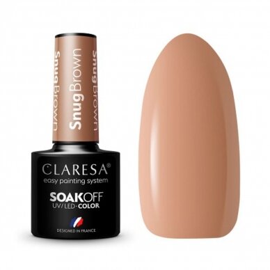 CLARESA long lasting hybrid gel polish SNUG BROWN, 5g.